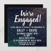 Uitnodigingen van Glitter Engagement Party (Voorkant / Achterkant)