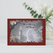 Uitnodigingen van Graveyard Halloween Party (Staand voorkant)