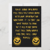 Uitnodigingen van Halloween-partijen (Achterkant)