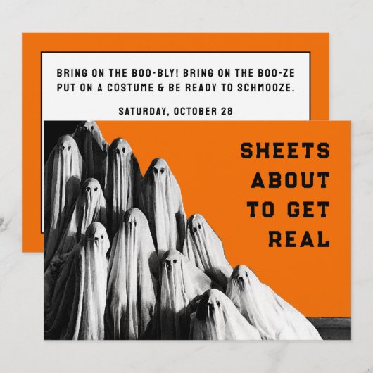 Uitnodigingen van Halloween-partijen (Voorkant / Achterkant)