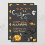 Uitnodigingen van Halloween-partijen (Voorkant / Achterkant)