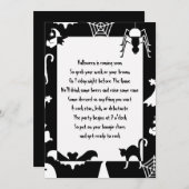 Uitnodigingen van Halloween-partijen (Voorkant / Achterkant)