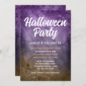 Uitnodigingen van Halloween-partijen met spin Gepe (Voorkant / Achterkant)