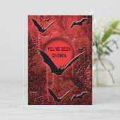 Uitnodigingen van halloween-partijen - pas sjabloo (Staand voorkant)