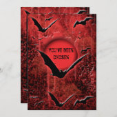 Uitnodigingen van halloween-partijen - pas sjabloo (Voorkant / Achterkant)