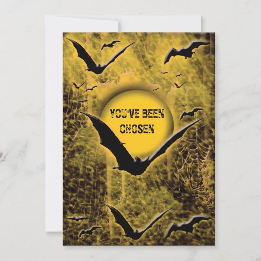 Uitnodigingen van halloween-partijen - pas sjabloo (Voorkant)