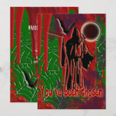 Uitnodigingen van halloween-partijen - pas sjabloo (Voorkant / Achterkant)