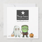 Uitnodigingen van Halloween Party Trick of Treer (Achterkant)