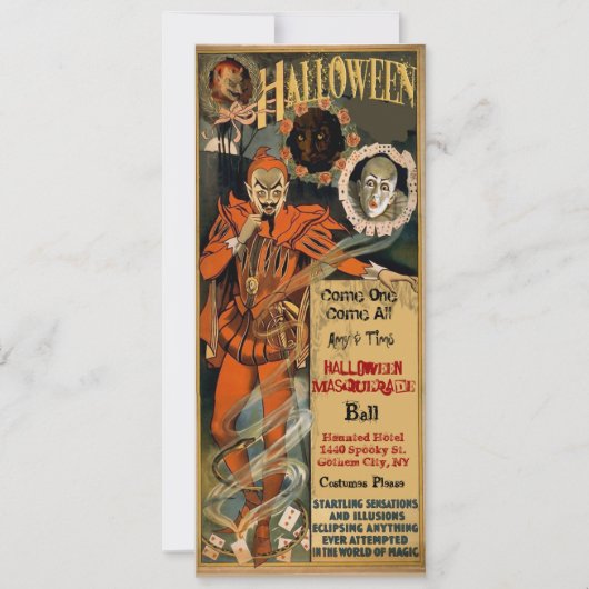 Uitnodigingen van Haunted Halloween-partij (Voorkant)