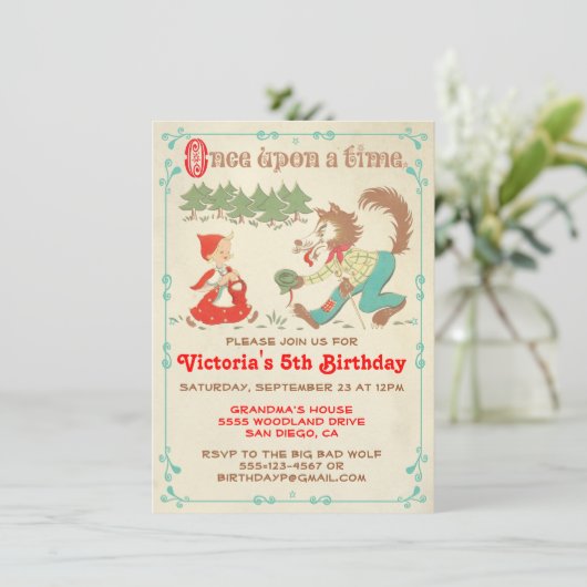 Uitnodigingen van het Rode Roodfeest (Staand voorkant)