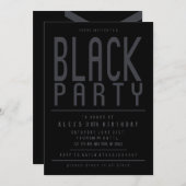 Uitnodigingen van het Zwarte Partij (Voorkant / Achterkant)