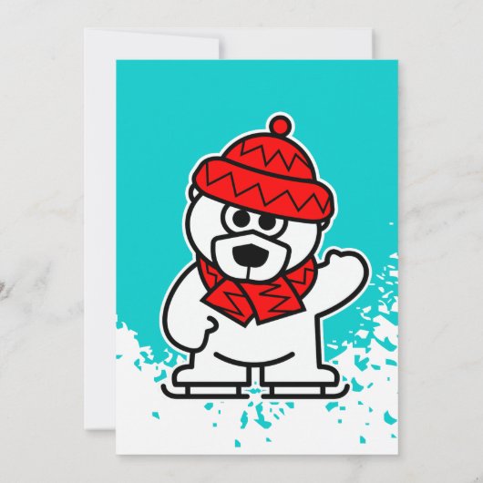 Uitnodigingen van ijsschaatsen | Aangepaste uitnod (Achterkant)