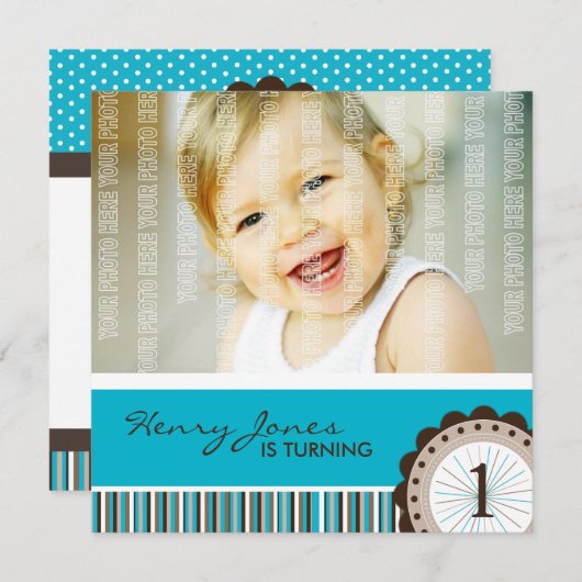 Uitnodigingen van Kinder partijen (Voorkant / Achterkant)