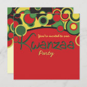 Uitnodigingen van Kwanzaa Party (Voorkant / Achterkant)