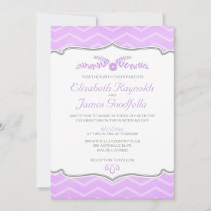 Uitnodigingen van Lavender Zigzag Wedding