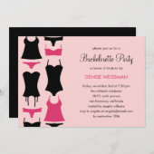  uitnodigingen van Lingerie Bachelorette (Voorkant / Achterkant)