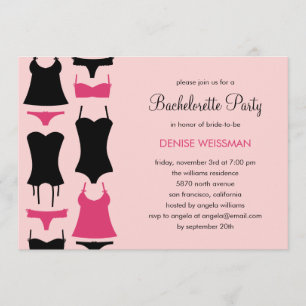 uitnodigingen van Lingerie Bachelorette