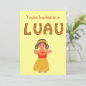 Uitnodigingen van Luau ~ Hawaiian Party (Staand voorkant)