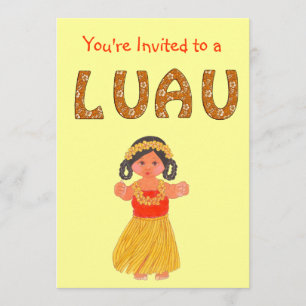Uitnodigingen van Luau ~ Hawaiian Party