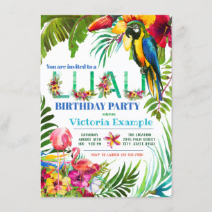 Uitnodigingen van Luau Party