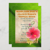 Uitnodigingen van Luau Party (Voorkant / Achterkant)