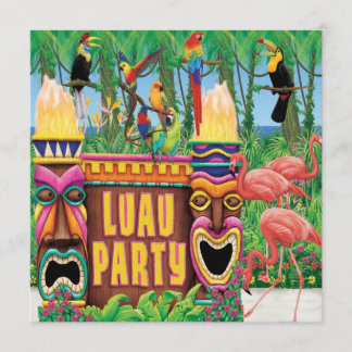 Uitnodigingen van Luau Party