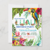 Uitnodigingen van Luau Party (Voorkant)