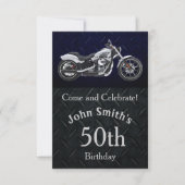 Uitnodigingen van Mannen van Birthday-motorfiets (Voorkant)