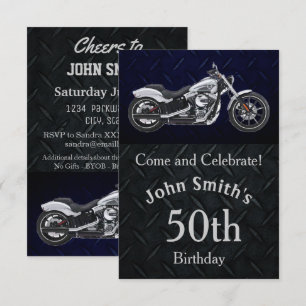 Uitnodigingen van Mannen van Birthday-motorfiets