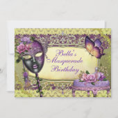 Uitnodigingen van Masquerade Party (Voorkant)