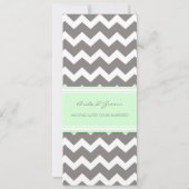 Uitnodigingen van Mint Gray Chevron Engagement Par (Achterkant)