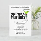 Uitnodigingen van Mistletoe en Martinis Party (Staand voorkant)