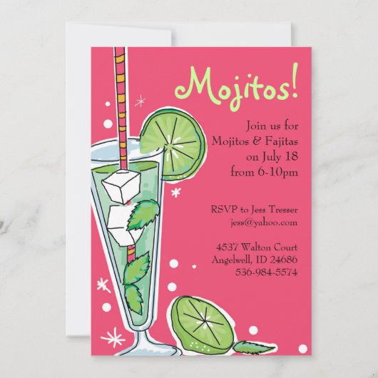 Uitnodigingen van Mojito Party (Voorkant)