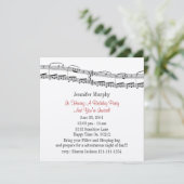 Uitnodigingen van muzieknoten (Staand voorkant)