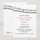 Uitnodigingen van muzieknoten (Voorkant / Achterkant)