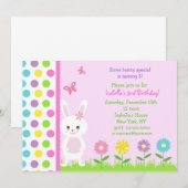 Uitnodigingen van paasbunny Birthday Party (Voorkant / Achterkant)