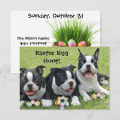 Uitnodigingen van paaseierhonden met terloops van  (Voorkant / Achterkant)