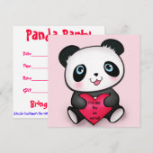 Uitnodigingen van Panda-partij op persoonlijke tit (Voorkant / Achterkant)