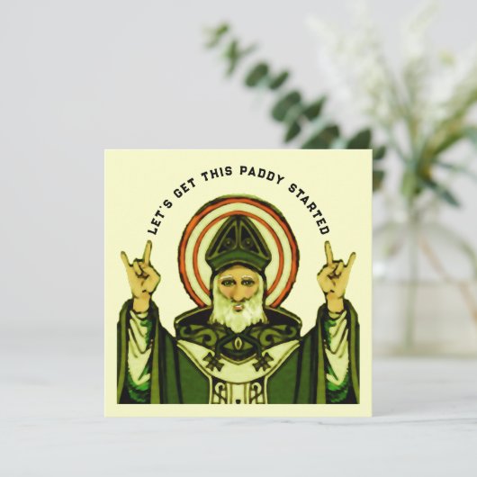 Uitnodigingen van Patrick's Day (Staand voorkant)