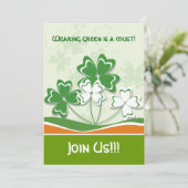 Uitnodigingen van Patrick's Day (Staand voorkant)