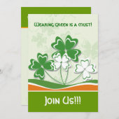 Uitnodigingen van Patrick's Day (Voorkant / Achterkant)