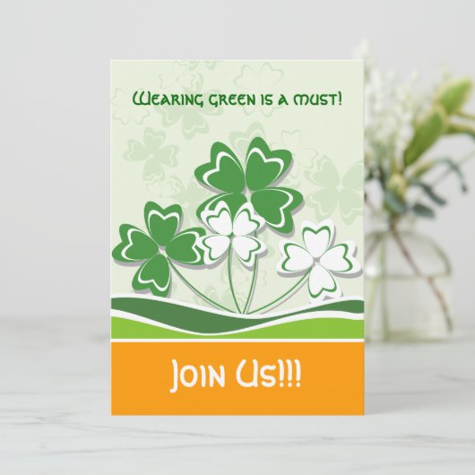 Uitnodigingen van Patrick's Day (Staand voorkant)