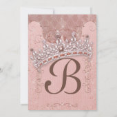 Uitnodigingen van prinses Bling Diamond Party (Achterkant)