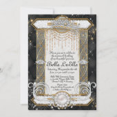 Uitnodigingen van prinses Bling Diamond Party (Voorkant)