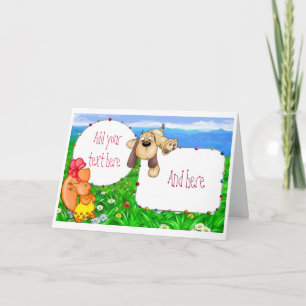 Uitnodigingen van Puppy & Bunny Birthday Party