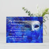 Uitnodigingen van Quinceanera Masquerade (Staand voorkant)