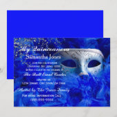 Uitnodigingen van Quinceanera Masquerade (Voorkant / Achterkant)