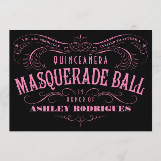 Uitnodigingen van Quinceanera Masquerade