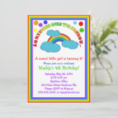 Uitnodigingen van Rainbow Birthday Party (Staand voorkant)