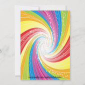 Uitnodigingen van Rainbow Birthday Party (Achterkant)